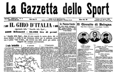 La Gazzetta annuncia il primo Giro d'Italia