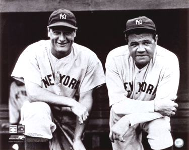 Gehrig col grande Babe Ruth