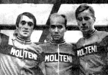 Michele Dancelli, Edy Schütz e Davide Boifava nel 1969