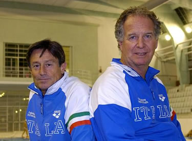 Giorgio Cagnotto e Klaus Dibiasi oggi (© Alfero/La Presse)