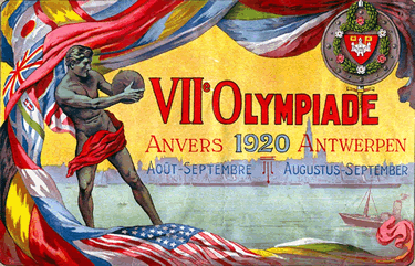 il poster ufficiale dell'Olimpiade di Anversa